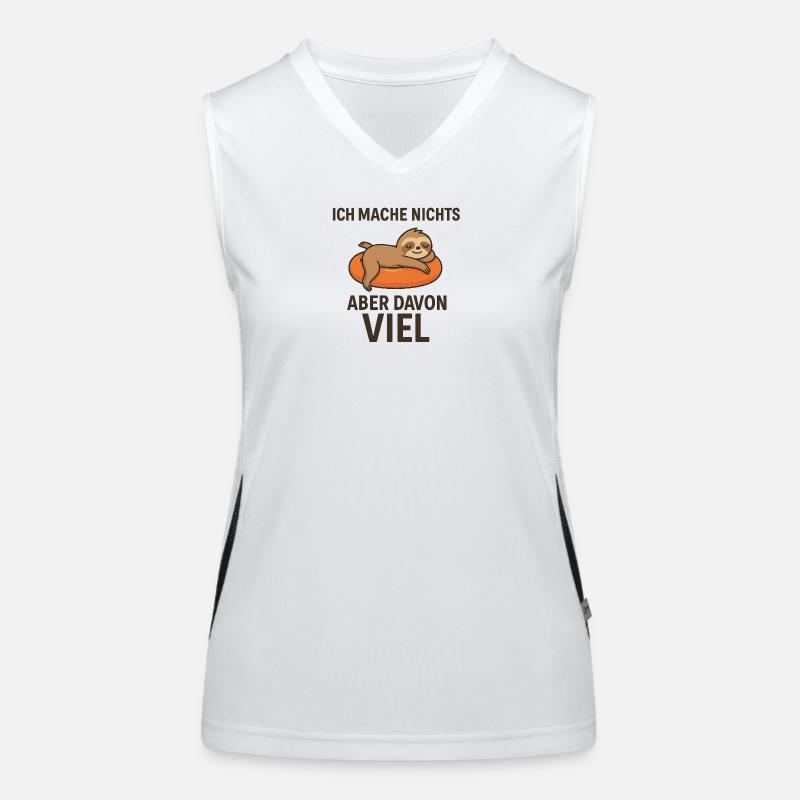 Leger sleeps on orange sponge Women's Functional Contrast Tank Top