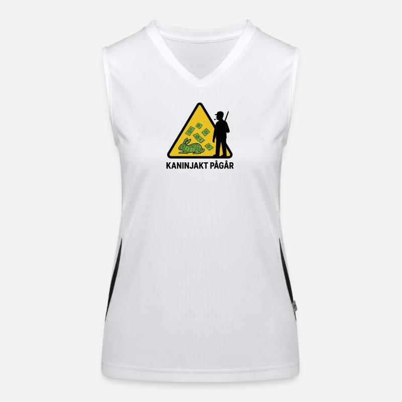 Rabbit hunting in progress Women's Functional Contrast Tank Top