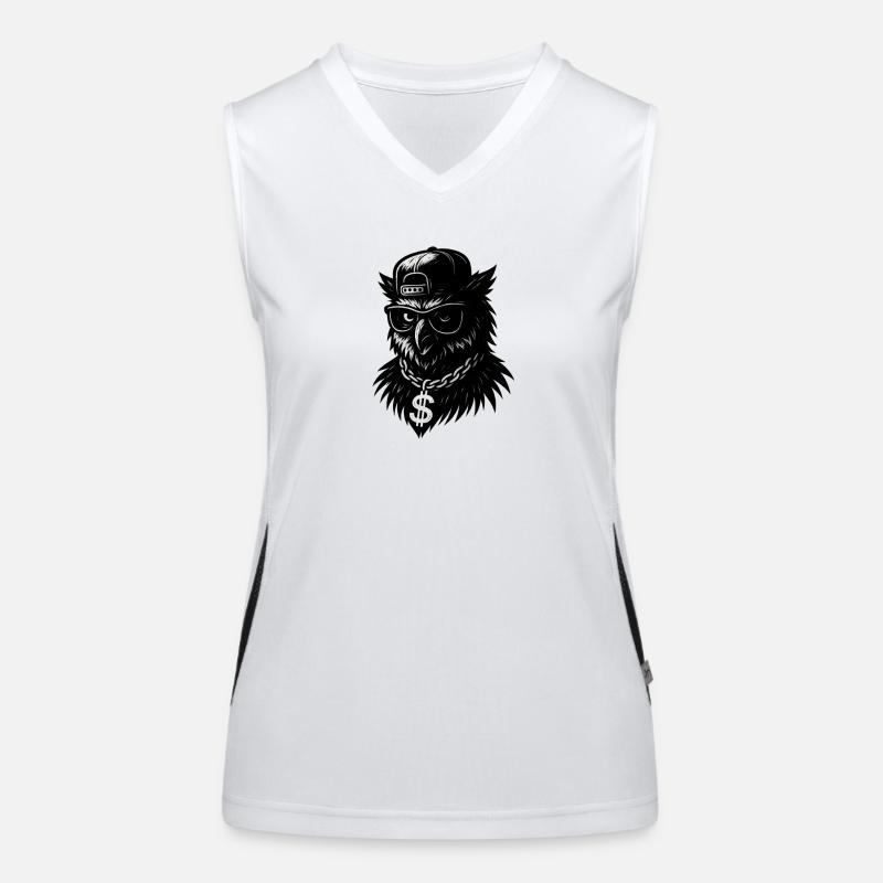 Rap-Eule Funktionelles Kontrast-Tank Top für Frauen