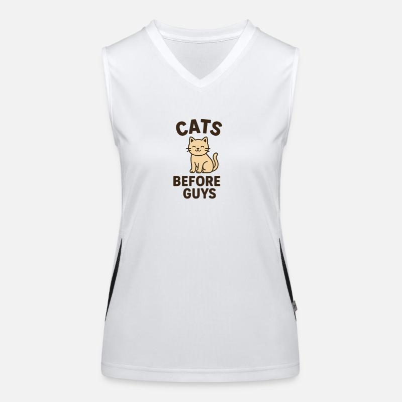 Cats Before Guys Women's Functional Contrast Tank Top