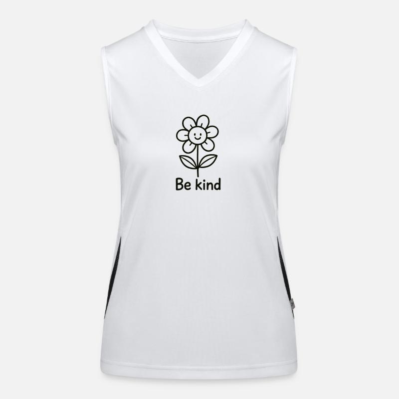 Fröhliche Blume mit Botschaft Funktionelles Kontrast-Tank Top für Frauen