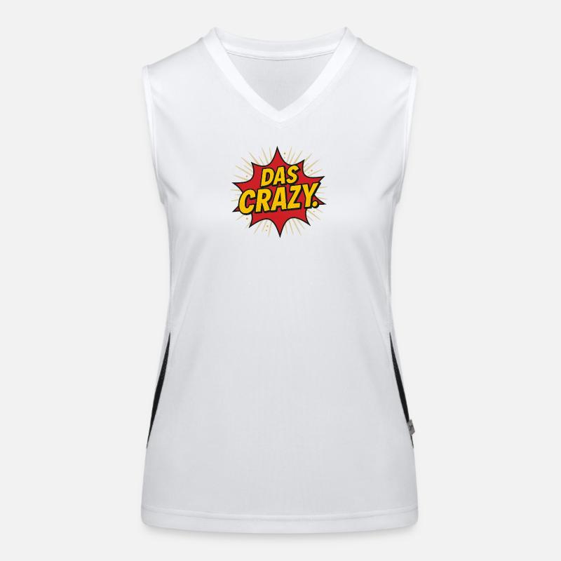 Comic Explosion Text Design Funktionelles Kontrast-Tank Top für Frauen