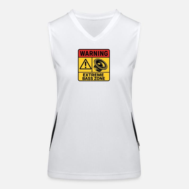 Avertissement de zone de basses extrêmes Débardeur respirant contrasté Femme