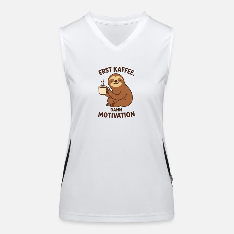 Erst Kaffee, dann Motivation Funktionelles Kontrast-Tank Top für Frauen