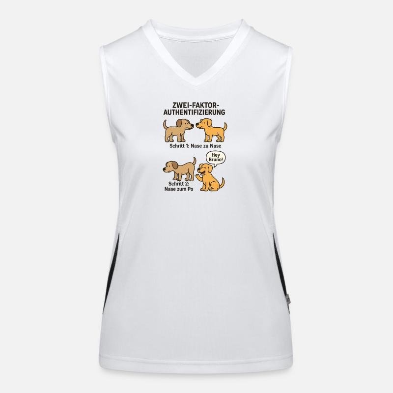 Détection des chiens Authentification à deux facteurs Débardeur respirant contrasté Femme