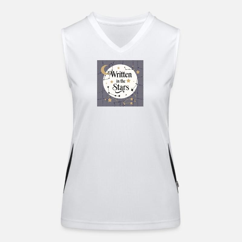 Schreiben in den Sternen Funktionelles Kontrast-Tank Top für Frauen