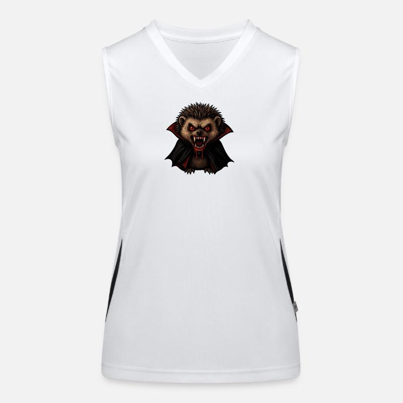 Gruseliger Igel Funktionelles Kontrast-Tank Top für Frauen