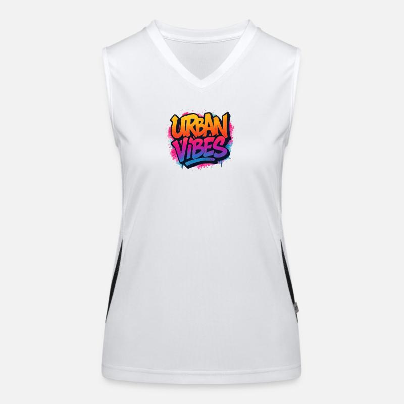Lebendige Graffiti-Urban Vibes  Funktionelles Kontrast-Tank Top für Frauen