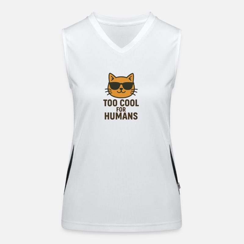 Cat with Sunglasses – For Hiphop Love Women's Functional Contrast Tank Top