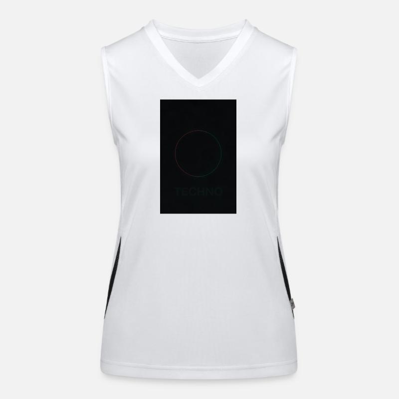 Techno in neon light Women's Functional Contrast Tank Top