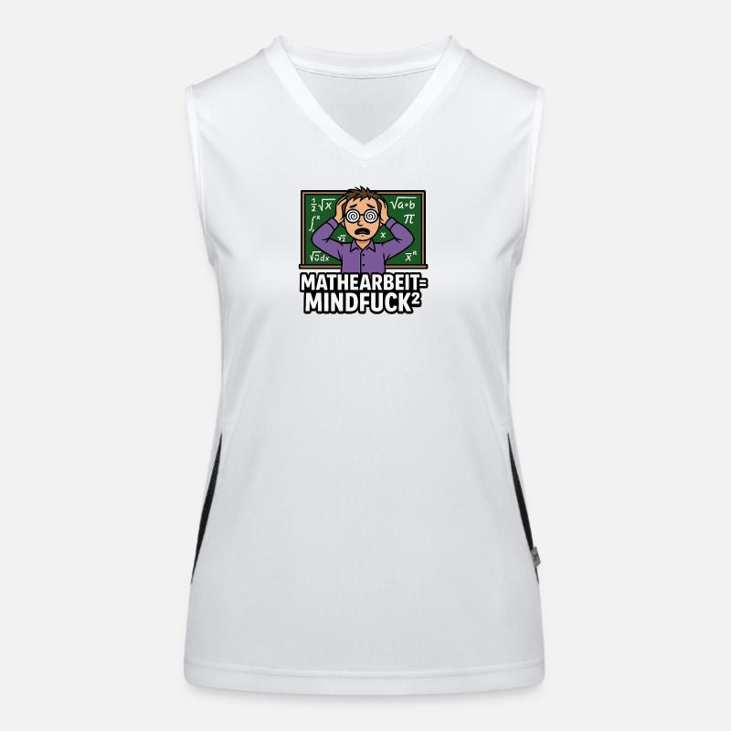 Math stress teacher Women's Functional Contrast Tank Top