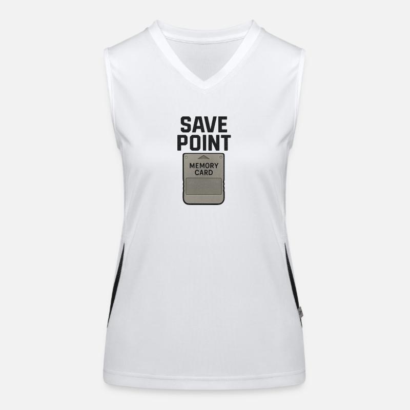 Speicherkarte Speicherpunkt Grafik T-Shirt Funktionelles Kontrast-Tank Top für Frauen