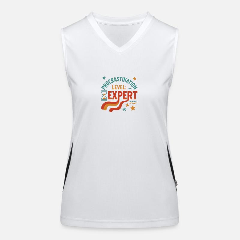 Procrastination Level Expert Motivation Graph Women's Functional Contrast Tank Top