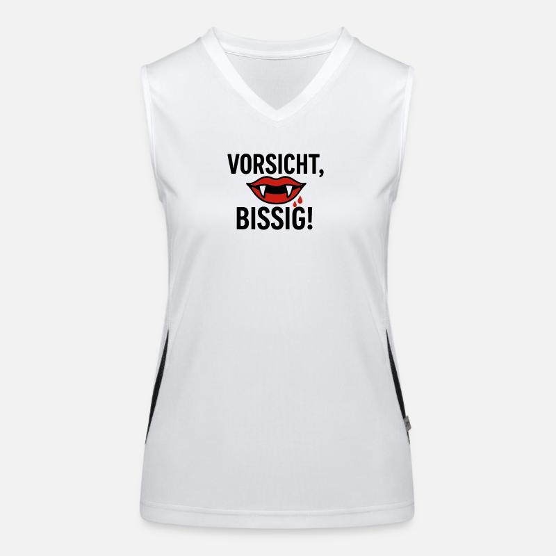 Vampiric Warning Bloody Style Women's Functional Contrast Tank Top