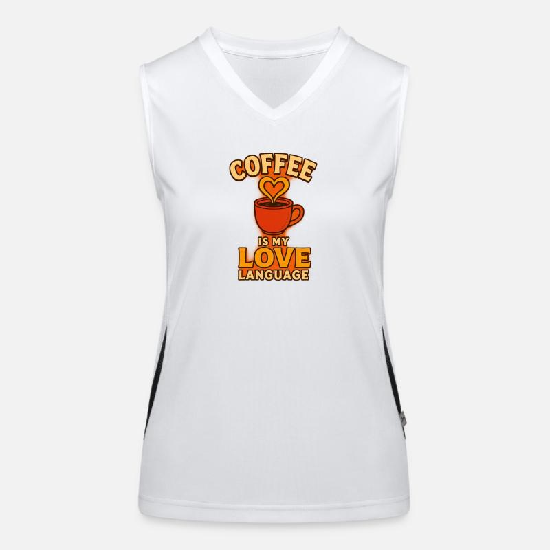 Coffee is my love language Women's Functional Contrast Tank Top