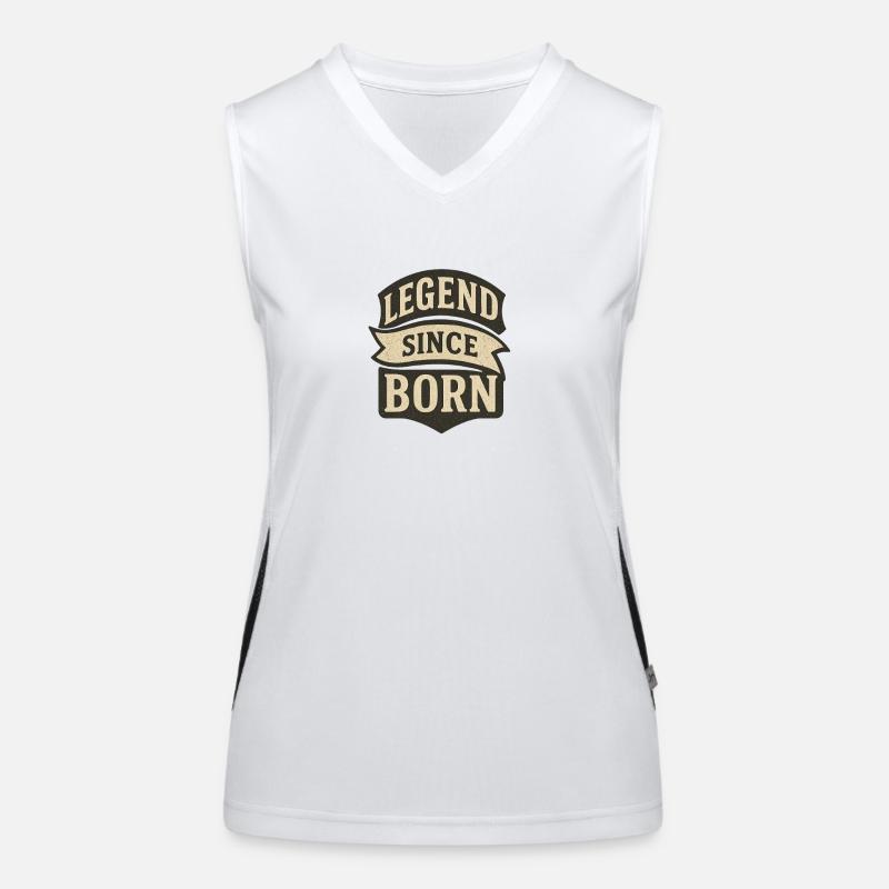 Legende seit der Geburt Retro-Abzeichen Funktionelles Kontrast-Tank Top für Frauen