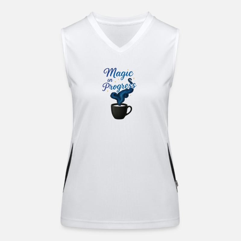 Magic Coffee – Conception de tasse à café pour les magiciens Débardeur respirant contrasté Femme