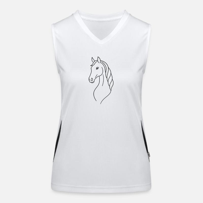 Silhouette élégante cheval Débardeur respirant contrasté Femme