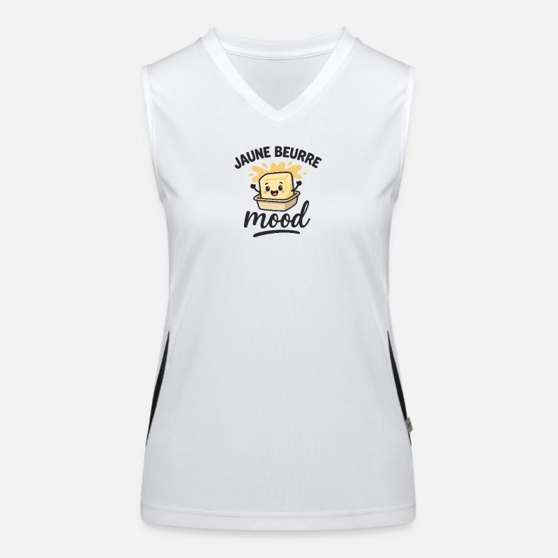 YELLOW BUTTER MOOD Women's Functional Contrast Tank Top