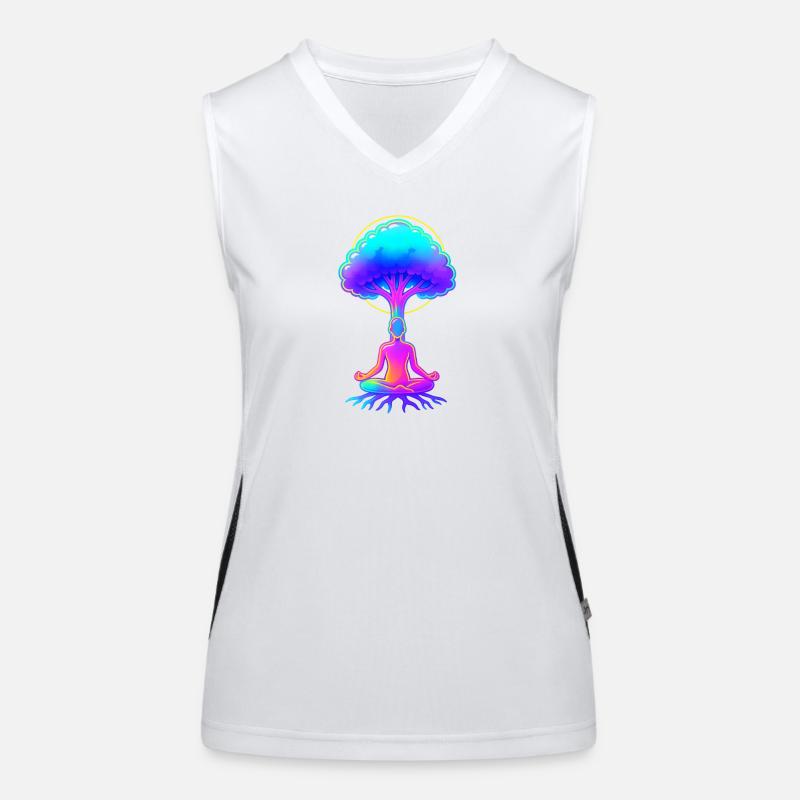 Néon Arbre de Méditation Débardeur respirant contrasté Femme