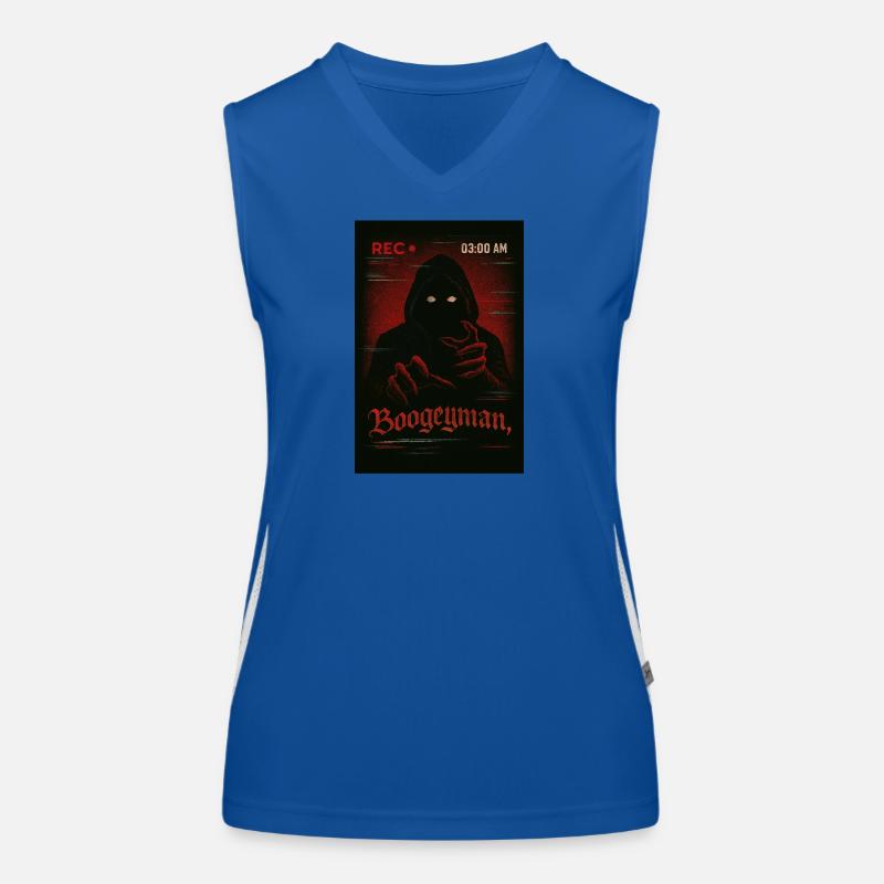 VHS Glitch Boogeyman Horror Tee Women's Functional Contrast Tank Top