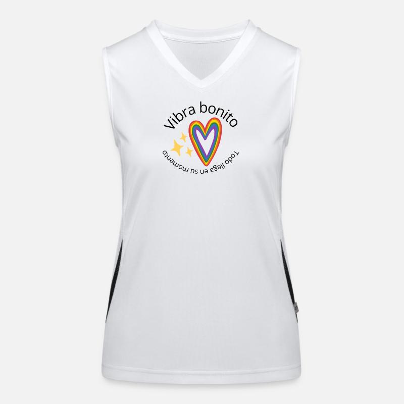 Rainbow Heart Women's Functional Contrast Tank Top