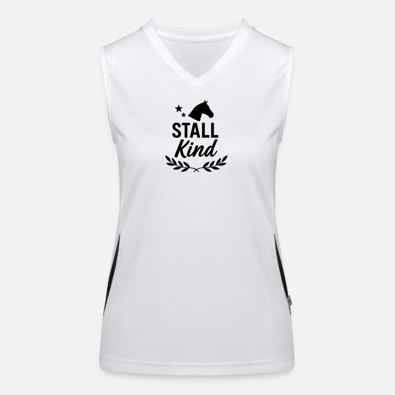 Pferd, Stallkind, lustig Funktionelles Kontrast-Tank Top für Frauen