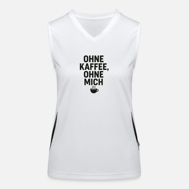 Without coffee, without me Women's Functional Contrast Tank Top