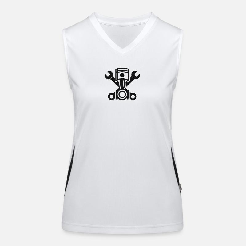 Piston and Wrench Art Women's Functional Contrast Tank Top