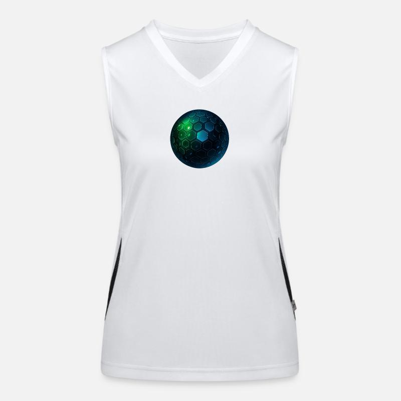 Neon Hexagon Kugel Funktionelles Kontrast-Tank Top für Frauen