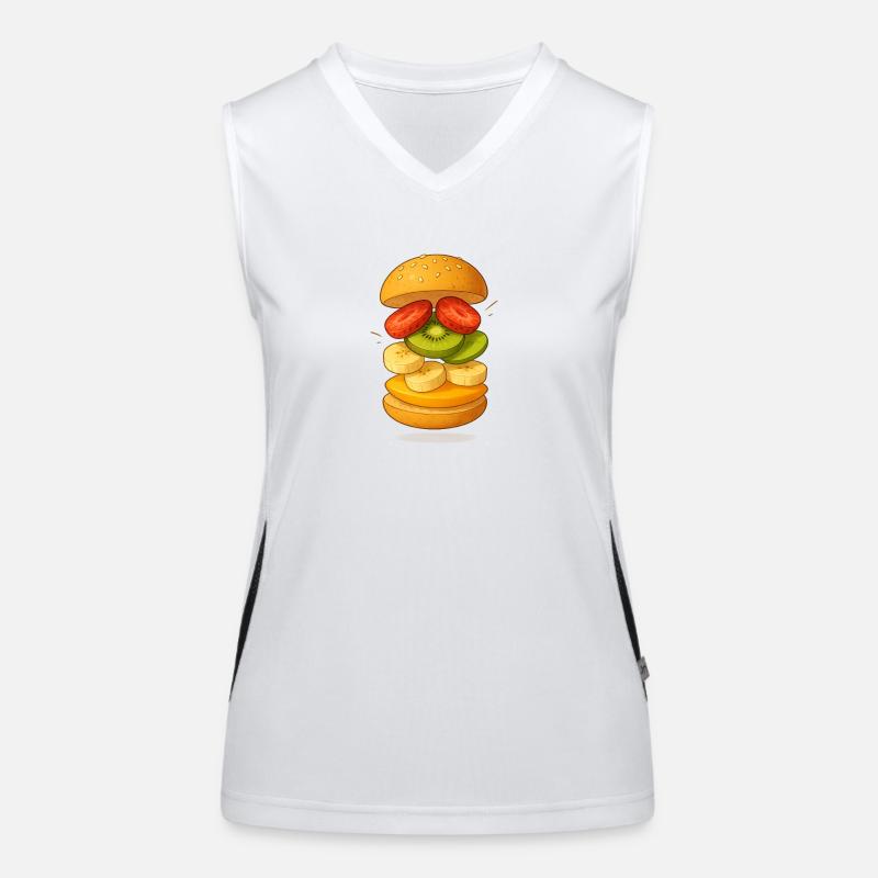 Obst-Burger Funktionelles Kontrast-Tank Top für Frauen