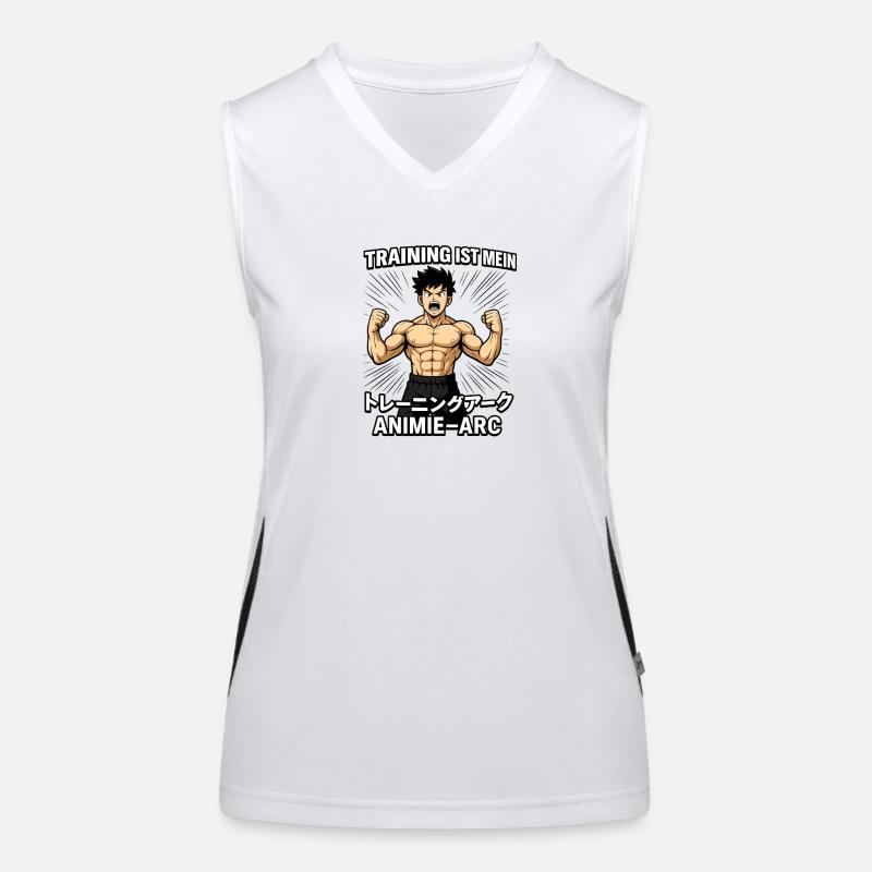 Training Is My Anime Arc Women's Functional Contrast Tank Top