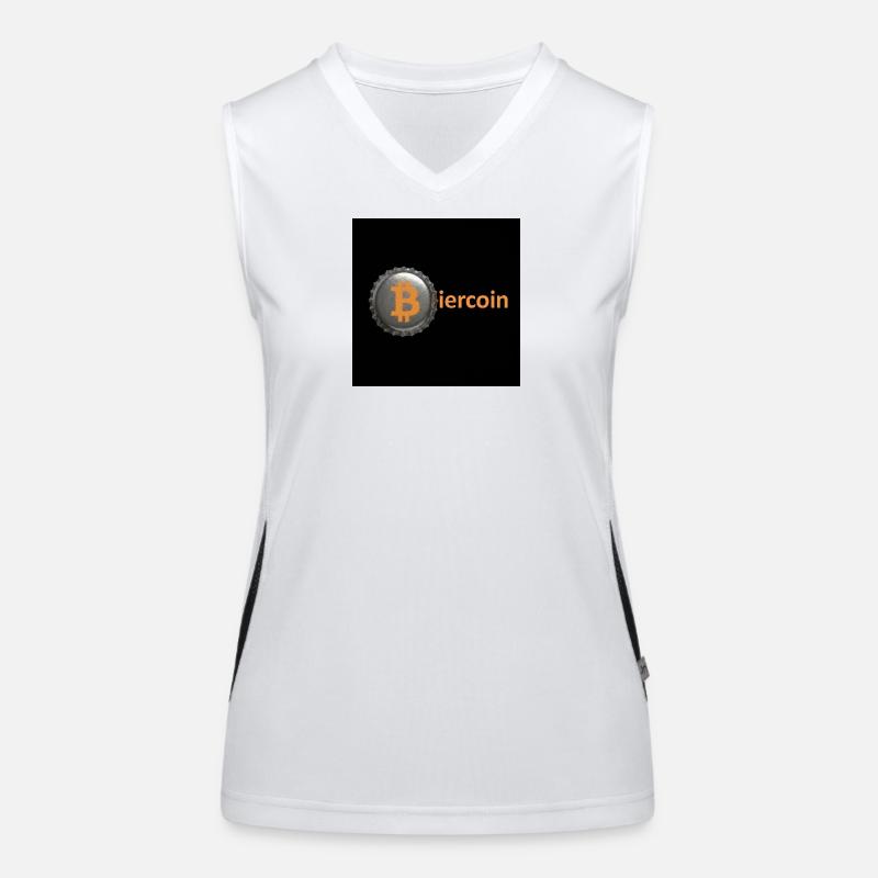 Bouchon de bouteille Biercoin Bitcoin Débardeur respirant contrasté Femme