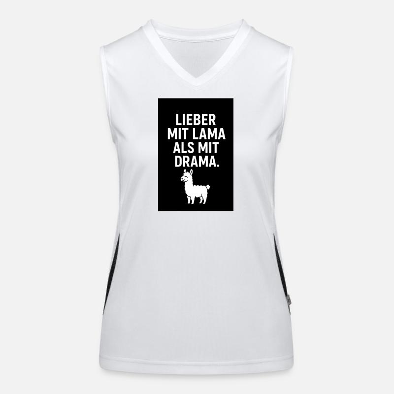 Better with llama than with drama Women's Functional Contrast Tank Top