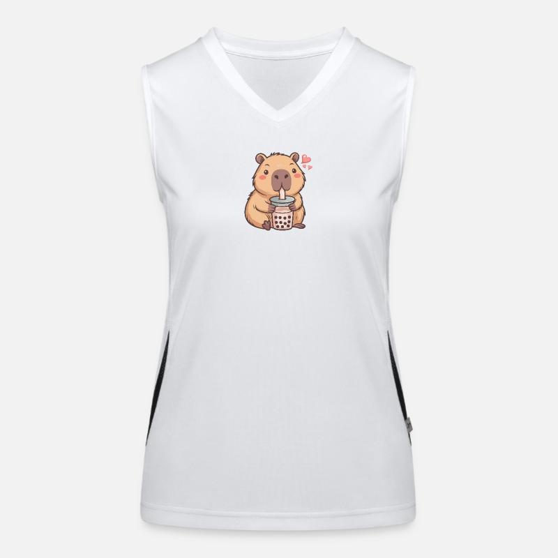 Beaver Bubble Tea Charm Women's Functional Contrast Tank Top