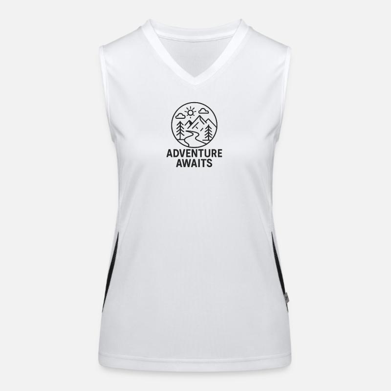 Abenteuer Ruft Berglandschaft Funktionelles Kontrast-Tank Top für Frauen