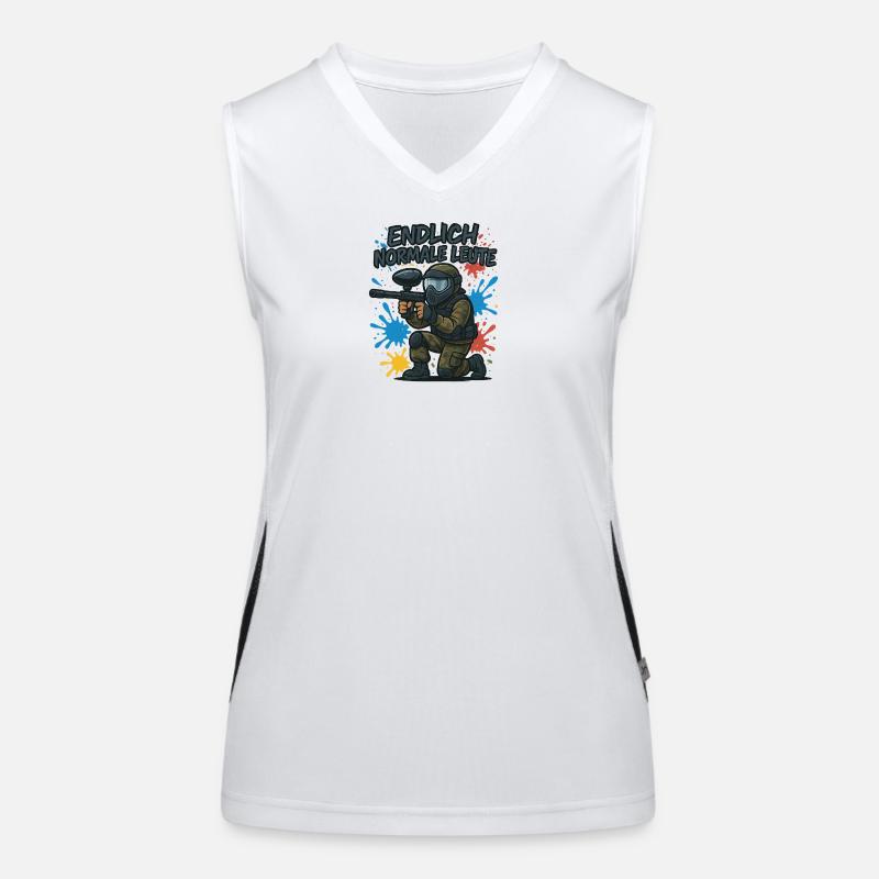 Endlich Normale Leute Paintballheld Funktionelles Kontrast-Tank Top für Frauen