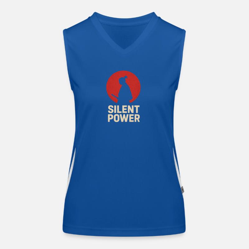 Silent Power mit Katana Funktionelles Kontrast-Tank Top für Frauen