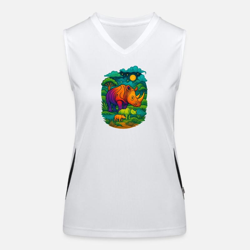 Rainbow Rhino Women's Functional Contrast Tank Top