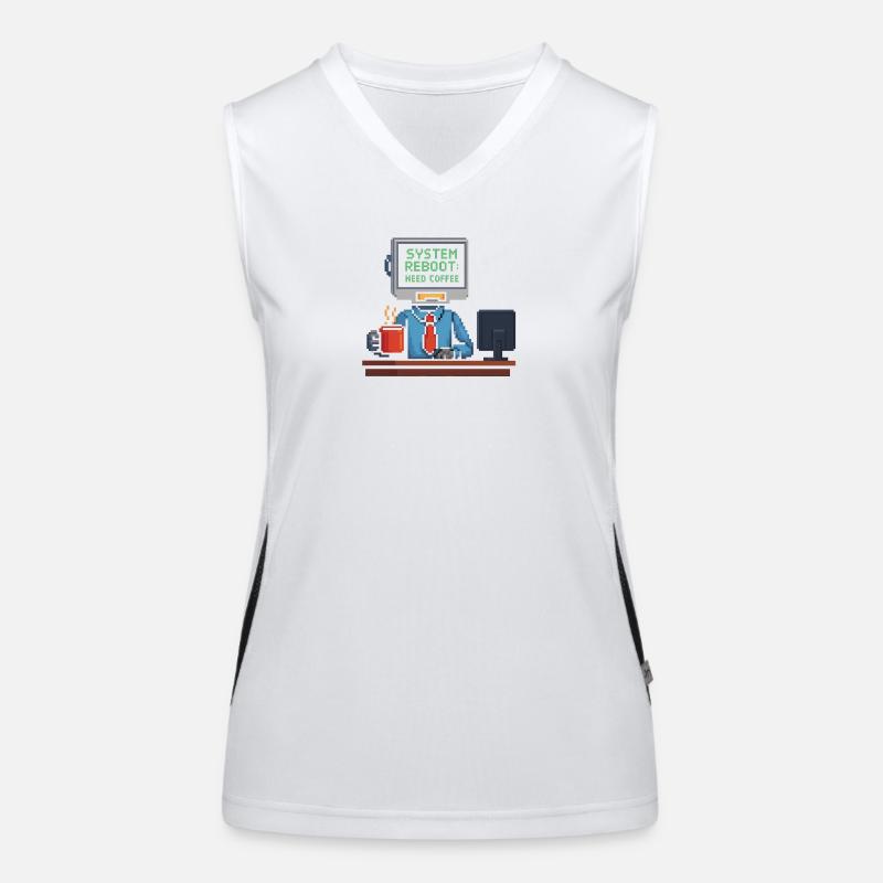 system reboot need coffee Funktionelles Kontrast-Tank Top für Frauen