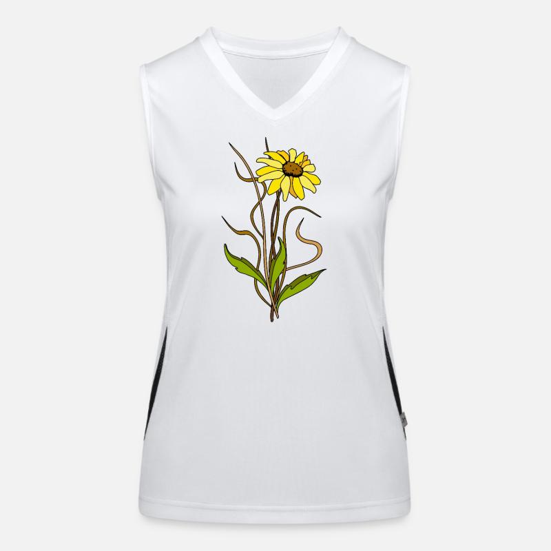 Fleur Débardeur respirant contrasté Femme