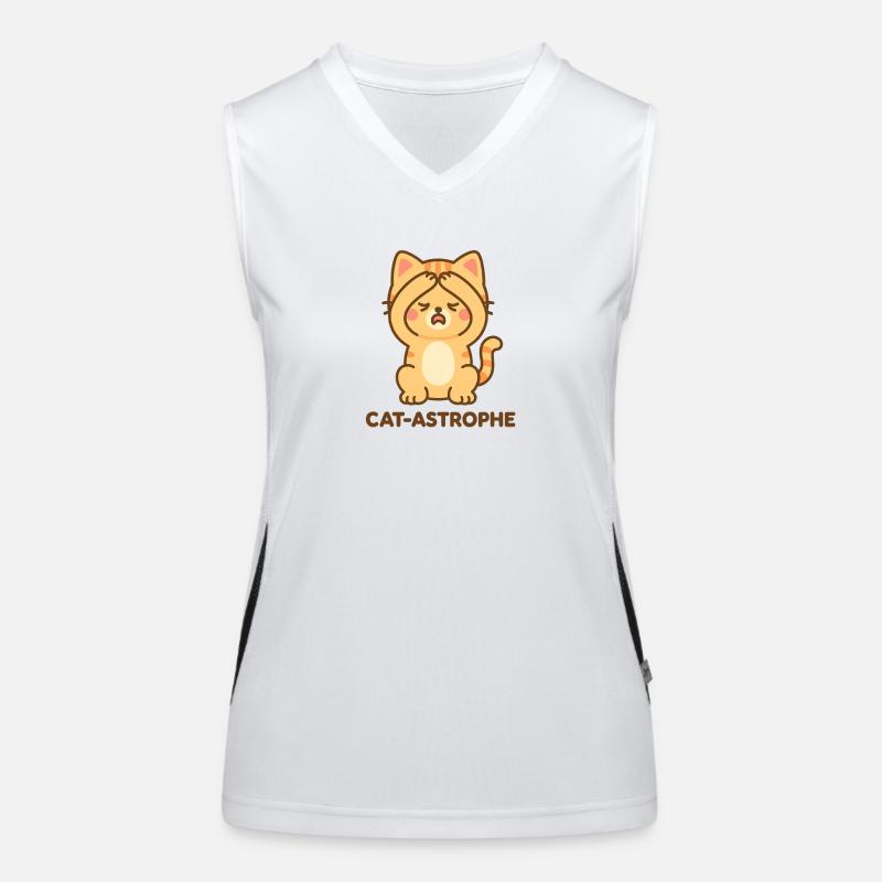 Cat Astrophe Women's Functional Contrast Tank Top