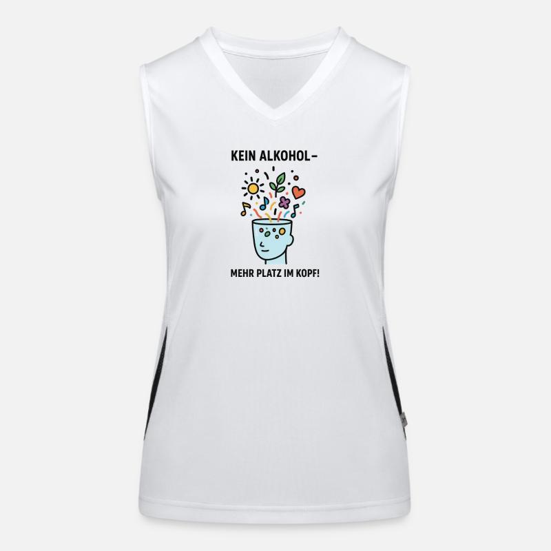 Pas d’alcool - Plus d’espace dans la tête ! Débardeur respirant contrasté Femme