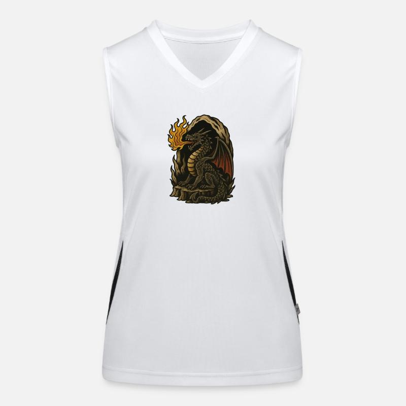 Flaming Dragon Women's Functional Contrast Tank Top