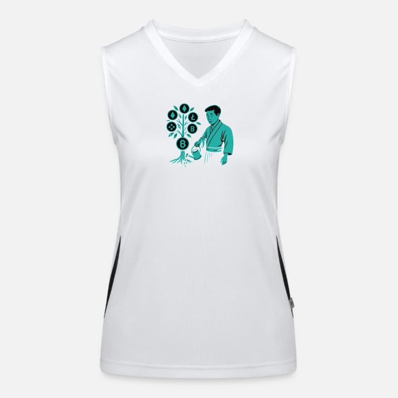 Satoshi-Baum Wurzeln der Krypto-Revolution Bitcoin Funktionelles Kontrast-Tank Top für Frauen