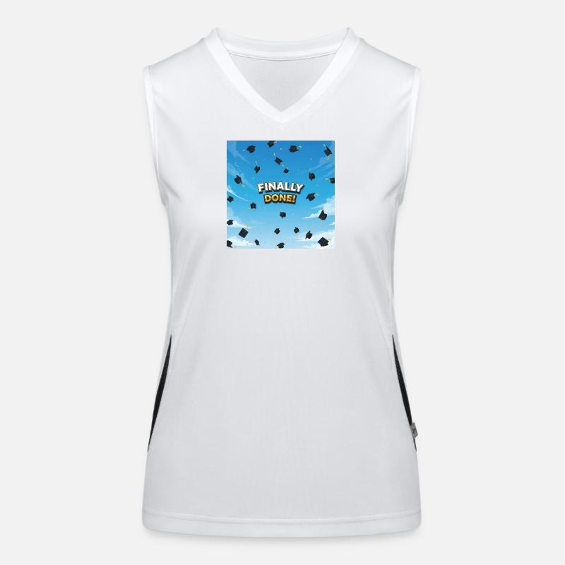 Endlich geschafft Abschlussjubel Funktionelles Kontrast-Tank Top für Frauen