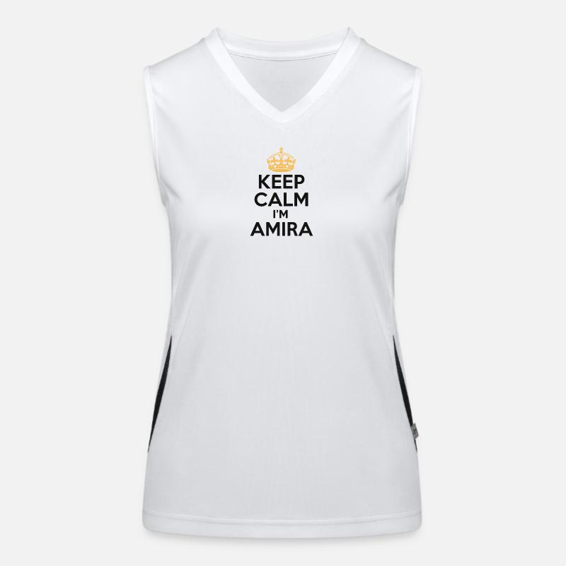 Keep Calm – I'm Amira 💖 Women's Functional Contrast Tank Top