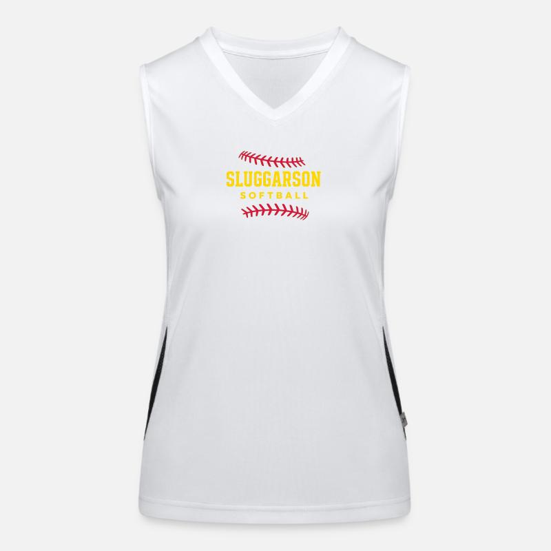 Sluggarson Softball Jaune Débardeur respirant contrasté Femme