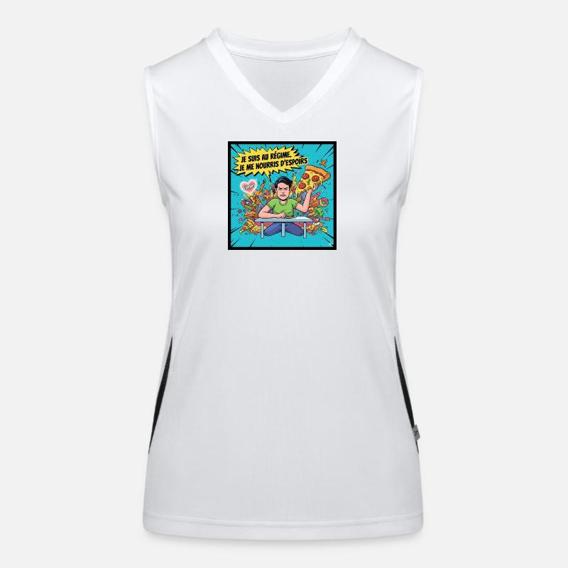 Diät und Hoffnungen Comics Funktionelles Kontrast-Tank Top für Frauen