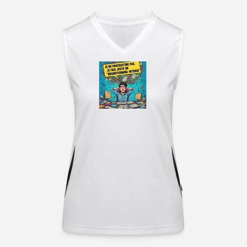 Brainstorming Intense Pop Art Women's Functional Contrast Tank Top